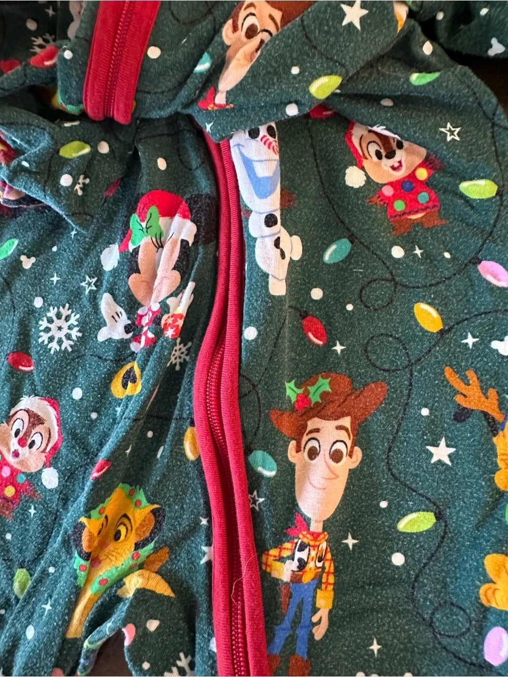 Pixar Little Sleepies Christmas Zipper